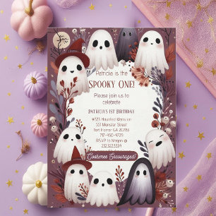 Invitation Éffrayant Un Boo Crew Friendly Ghost Ghouls Annive
