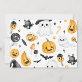 Invitation Éffrayant Un Fantôme d'Halloween Photo Anniversair (Dos)