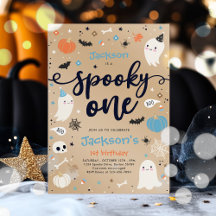 Éffrayant Un Fantôme d'Halloween Vintage 1er anniv