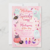 Invitation Éffrayant Un Fantôme Halloween 1er Anniversaire (Devant)