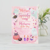 Invitation Éffrayant Un Fantôme Halloween 1er Anniversaire (Debout devant)