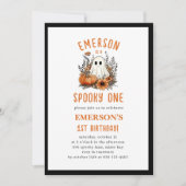 Invitation Éffrayant Un Fantôme Halloween fête d'anniversaire (Devant)