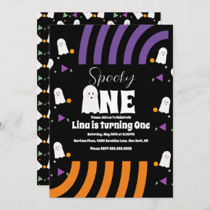 Invitation Éffrayant Un Fantôme Super Halloween Anniversaire