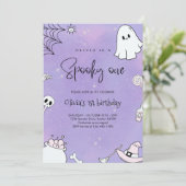 Invitation Éffrayant Un Halloween 1er Anniversaire (Debout devant)