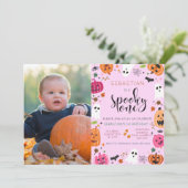 Invitation Éffrayant Un Halloween 1er Anniversaire (Debout devant)