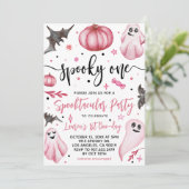 Invitation Éffrayant Un Halloween 1er Anniversaire (Debout devant)