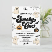 Invitation Éffrayant Un Halloween 1er Anniversaire (Debout devant)