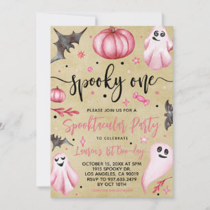 Invitation Éffrayant Un Halloween 1er Anniversaire