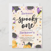 Invitation Éffrayant Un Halloween 1er Anniversaire (Devant)