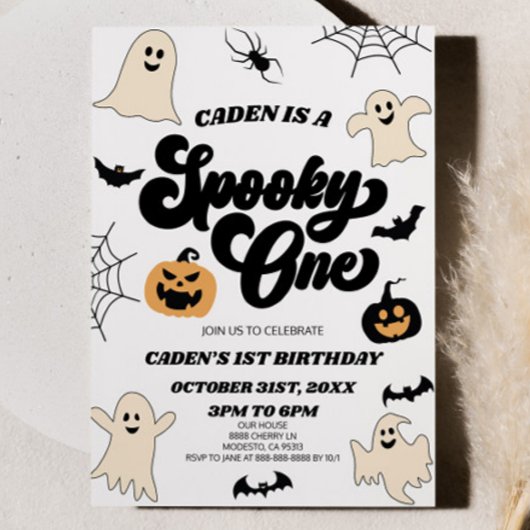 Invitation Éffrayant Un Halloween 1er Anniversaire