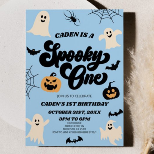 Invitation Éffrayant Un Halloween 1er Anniversaire