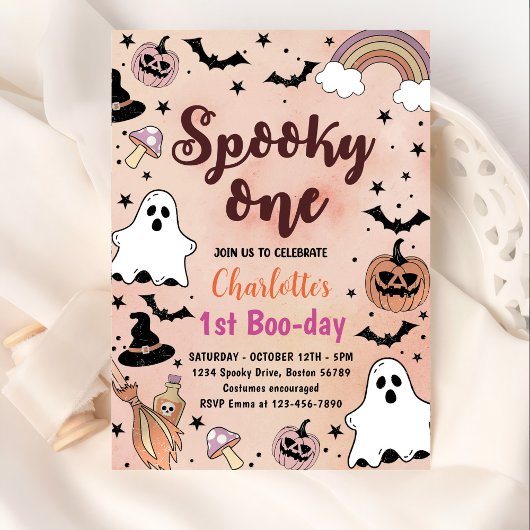 Invitation Éffrayant Un Halloween 1er anniversaire