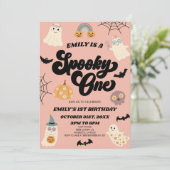 Invitation Éffrayant Un Halloween 1er Anniversaire (Debout devant)