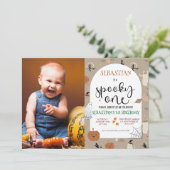 Invitation Éffrayant Un Halloween 1er Anniversaire (Debout devant)