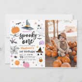 Invitation Éffrayant Un Halloween 1er Anniversaire Photo (Devant)