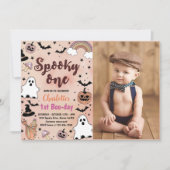 Invitation Éffrayant Un Halloween 1er Anniversaire Photo (Devant)