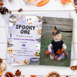 Invitation Éffrayant Un Halloween 1er Anniversaire Photo