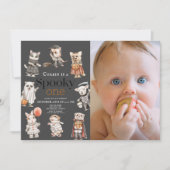 Invitation Éffrayant Un Halloween Animaux 1er Anniversaire Ph (Devant)