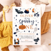 Invitation Éffrayant Un Halloween Citrouille 1er anniversaire