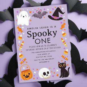 Invitation Éffrayant Un Halloween Enfants 1er Anniversaire