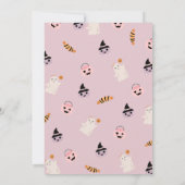 Invitation Éffrayant Un Halloween Fille Fantôme Anniversaire (Dos)