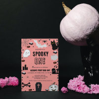 Éffrayant Un Halloween fille premier anniversaire
