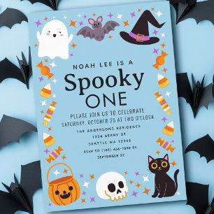 Invitation Éffrayant Un Halloween Garçons 1er anniversaire
