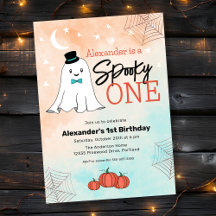 Éffrayant Un Halloween Ghost Boys 1ère fête d'anni