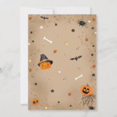 Invitation Éffrayant Un Halloween mignon Fantôme 1er Annivers (Dos)