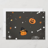 Invitation Éffrayant Un Halloween mignon Fantôme 1er Annivers (Dos)