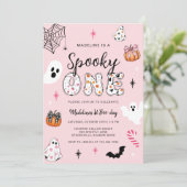 Invitation Éffrayant Un Halloween premier anniversaire (Debout devant)