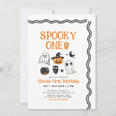 Invitation Éffrayant Un Halloween premier anniversaire (Devant)
