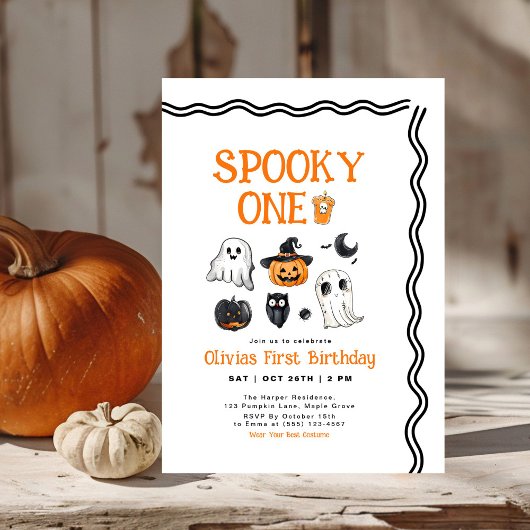 Invitation Éffrayant Un Halloween premier anniversaire
