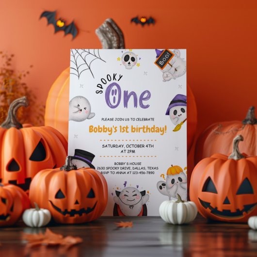 Invitation Éffrayant Un Halloween premier anniversaire