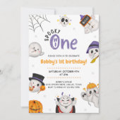 Invitation Éffrayant Un Halloween premier anniversaire (Devant)