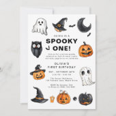 Invitation Éffrayant Un Halloween premier anniversaire (Devant)