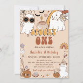 Invitation Éffrayant Un Halloween Super 1er anniversaire (Devant)