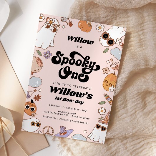 Invitation Éffrayant Un Halloween Super 1er anniversaire