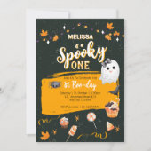 Invitation Éffrayant un joli Halloween Boo premier anniversai (Devant)