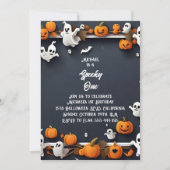 Invitation Éffrayant un joli Halloween premier anniversaire (Devant)