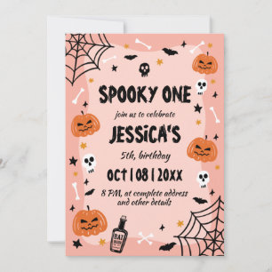 Invitation Éffrayant un mignon halloween fantôme fête d'anniv