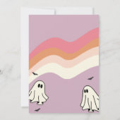 Invitation Éffrayant Un Retro Halloween Fantôme 1er Anniversa (Dos)