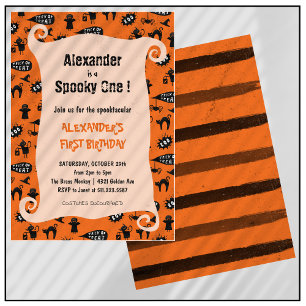 Invitation Effrayant un Spooktacular 1er anniversaire d'Hallo