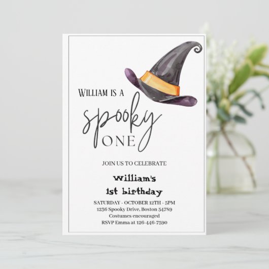 Invitation Éffrayant Une chauve-souris Halloween casquette 1e (Debout devant)