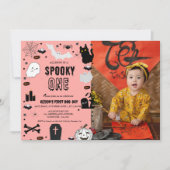 Invitation Éffrayant Une fête d'anniversaire d'Halloween (Devant)