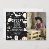 Invitation Éffrayant Une fête d'anniversaire d'Halloween (Devant)