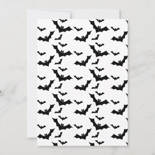 Invitation Éffrayant une fête d'anniversaire Halloween (Dos)