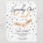 Invitation Éffrayant Une Halloween chauves-souris fête d'anni (Devant / Derrière)