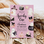 Invitation Éffrayant Une Halloween Fille 1er anniversaire