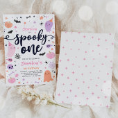 Invitation Éffrayant Une Mignonne Halloween Ghost 1ère fête d